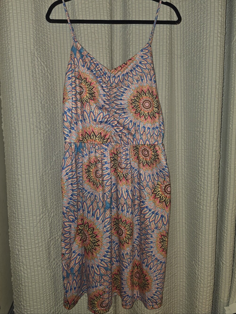 Cotton Floral Summer Dress With Pockets